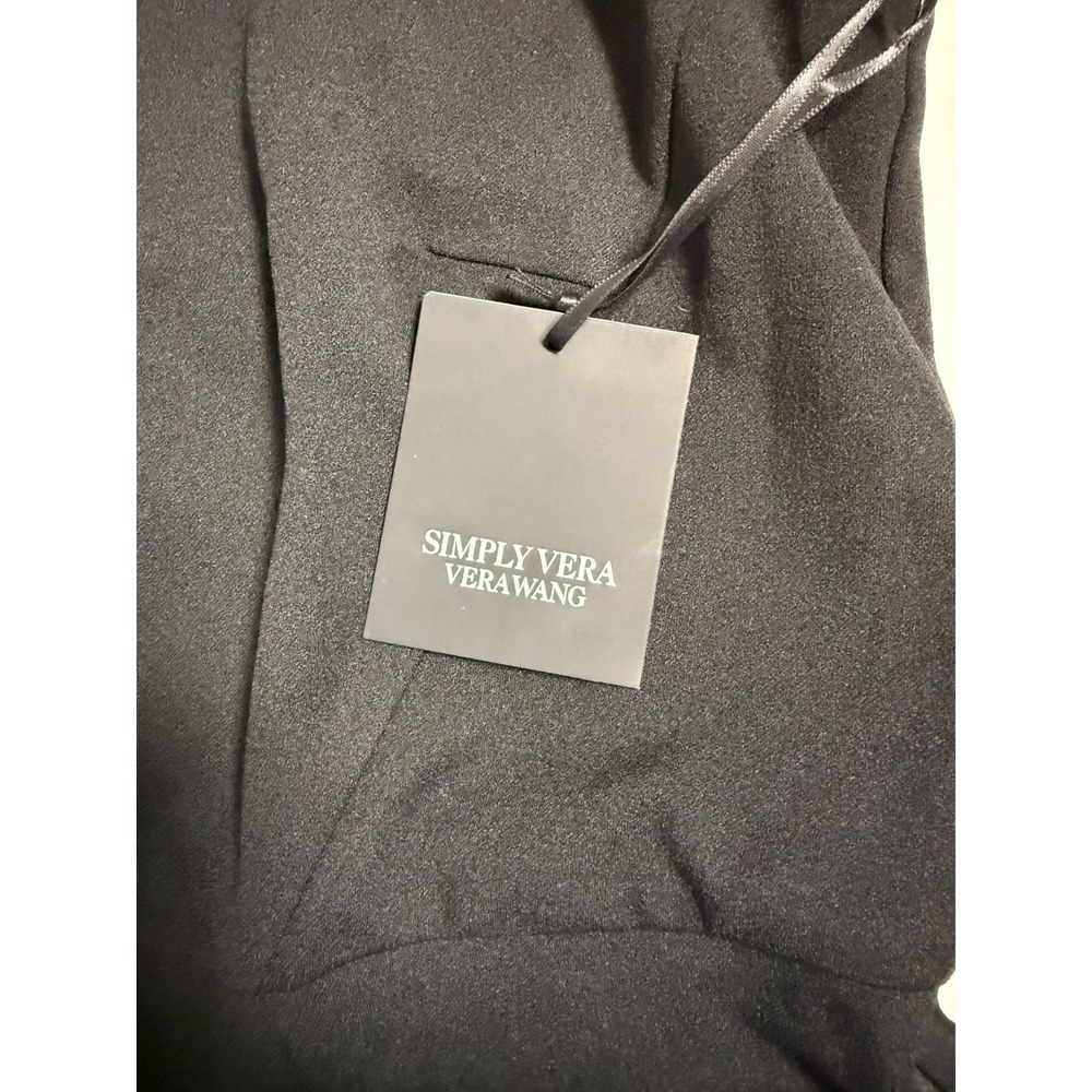 Simply Vera Vera Wang Little Black Dress Ruffle Strap Peplum Dress XL NWT - Picture 9 of 12